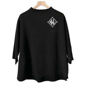 Frank & Eileen Effie Long-Sleeve Funnel Neck Capelet Black Triple Fleece Size L